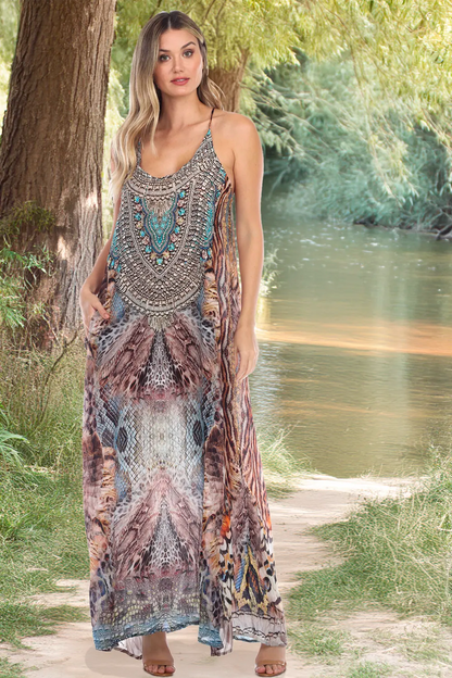 T-Back Maxi Dress Animal Paradise