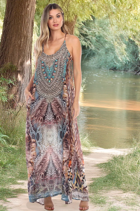 T-Back Maxi Dress Animal Paradise