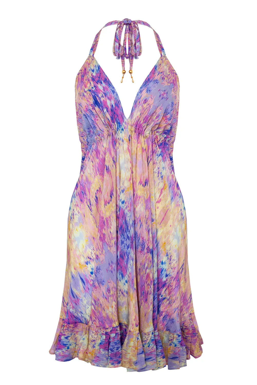 Silk Mini Ibiza Dress Desert Breeze