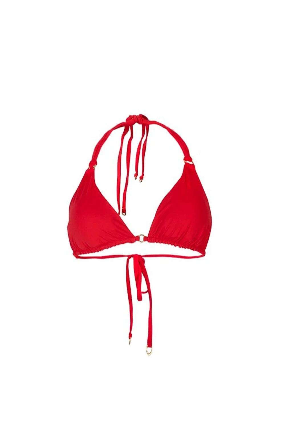 Paola Triangle Bikini Top Red