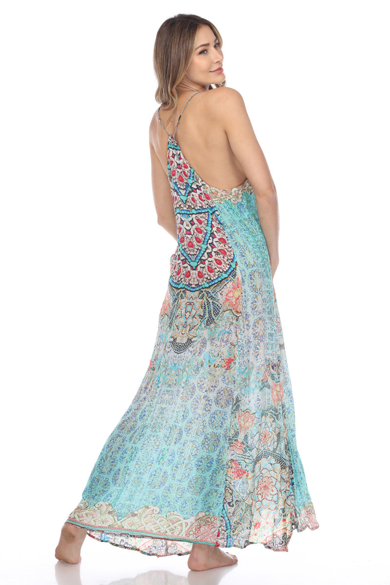 T-Back Maxi Dress Willow Mosaic