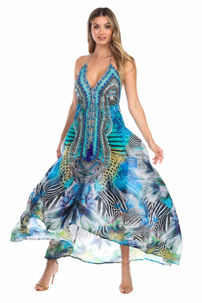 Halter Maxi Dress Pretty Wild