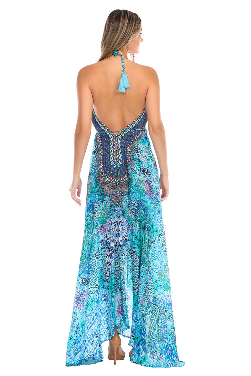 Halter Maxi Dress Cleopatra