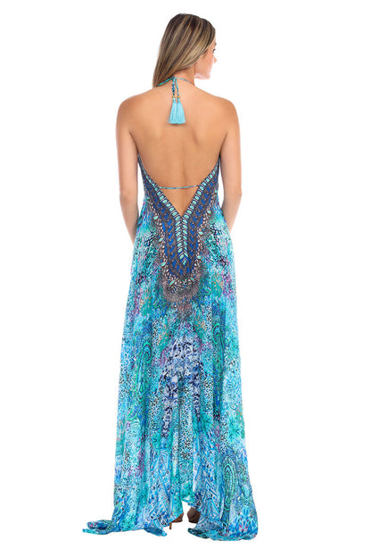 Halter Maxi Dress Cleopatra