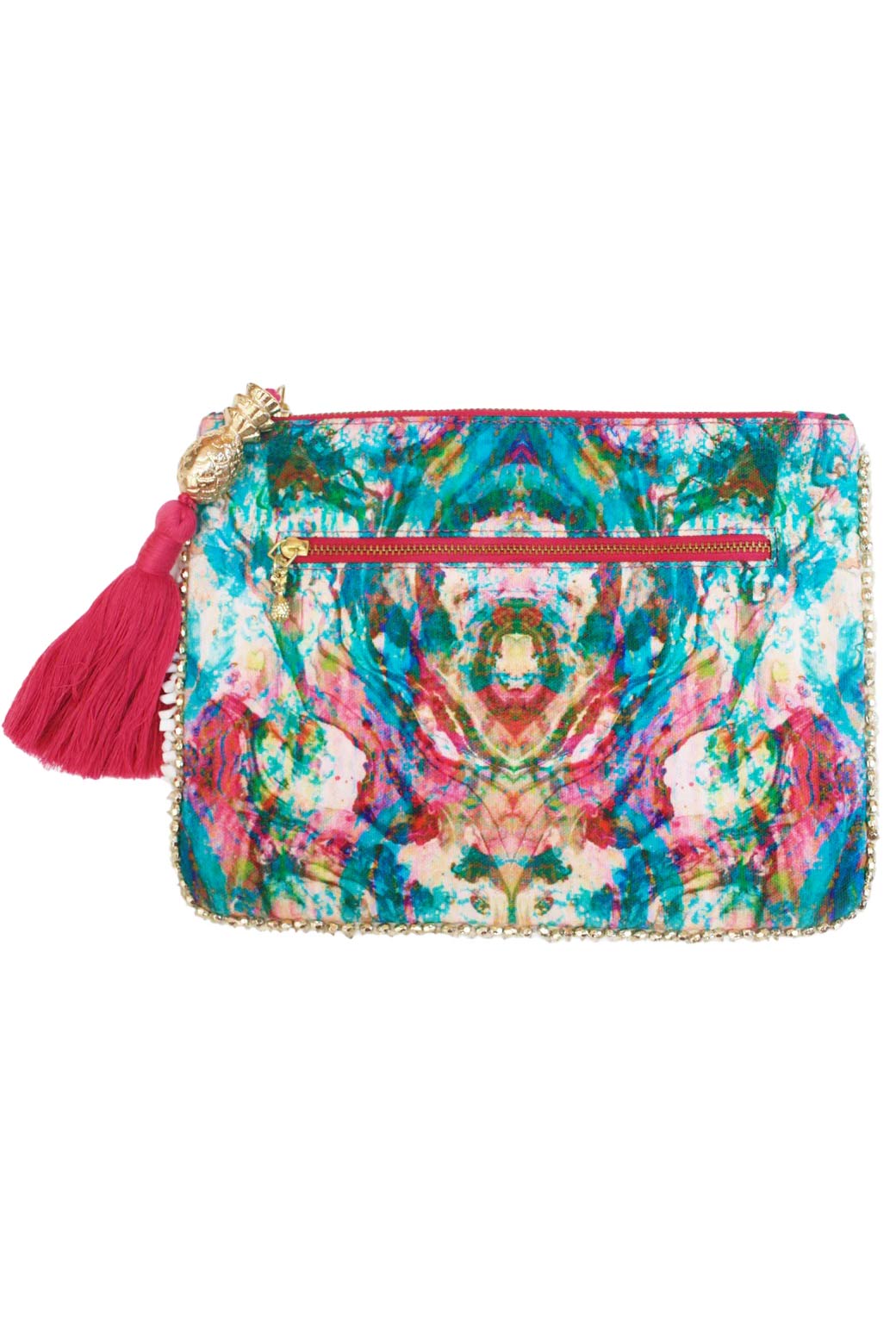 Beaded Clutch Bag Liquid Rainbow