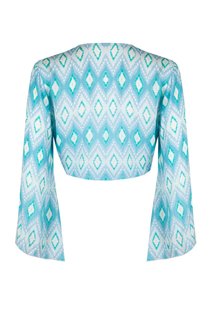 Wrap Top Diamond Blue