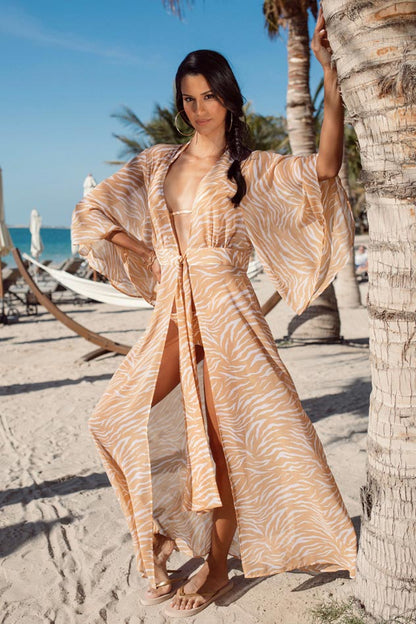 Freya Maxi Kaftan Golden Zebra