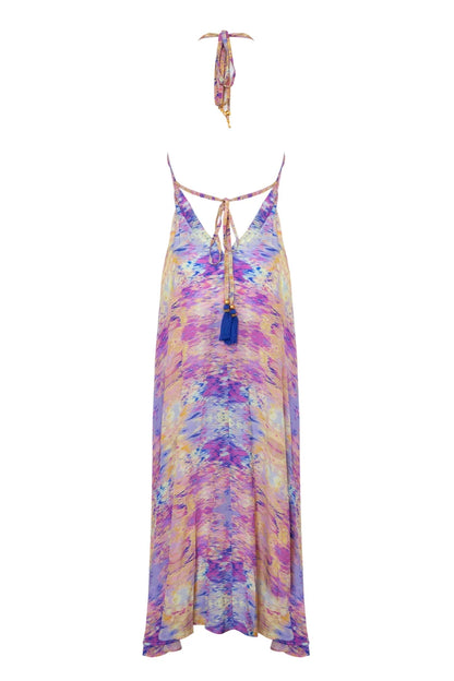 Silk Maxi Ibiza Dress Desert Breeze