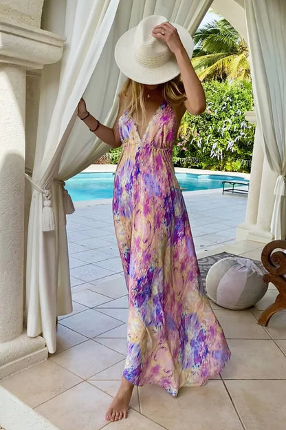 Silk Maxi Ibiza Dress Desert Breeze