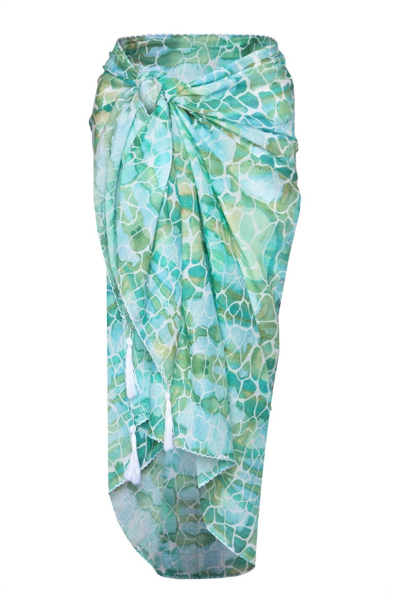 Cotton Sarong Aqua Pebbles – Butterfly Boutique