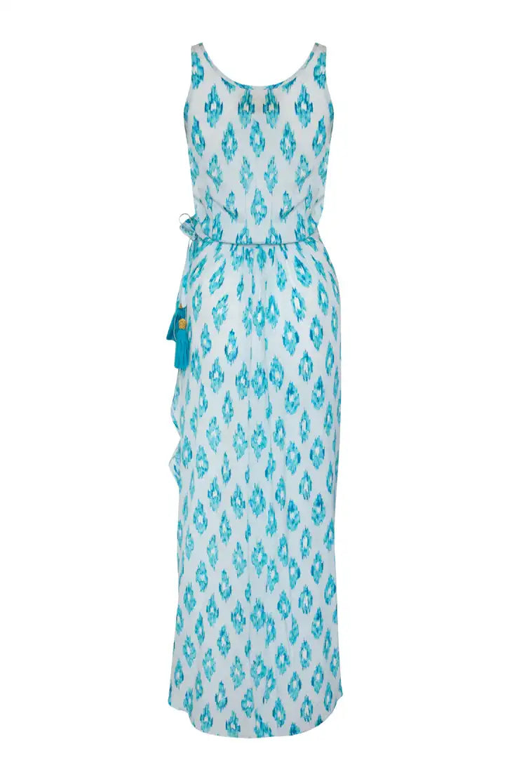 Silk Cocktail Dress Aquamarine Dream