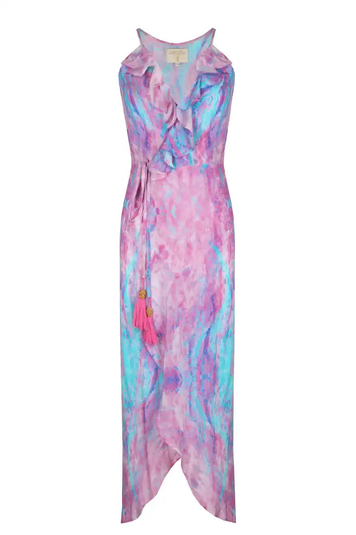 Silk Cocktail Dress Fantasy Pink