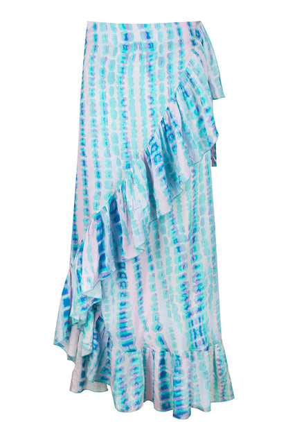 Wrap Maxi Skirt Caribbean Rain